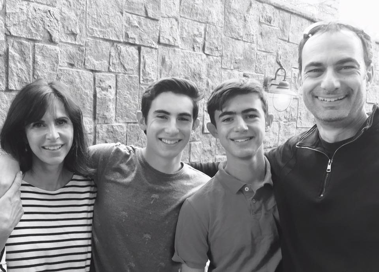 Linda with her husband, Felix and their sons.