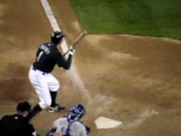 The only image I could find has a delightful Zapruder Film quality to it. ( Image copyright MLB )