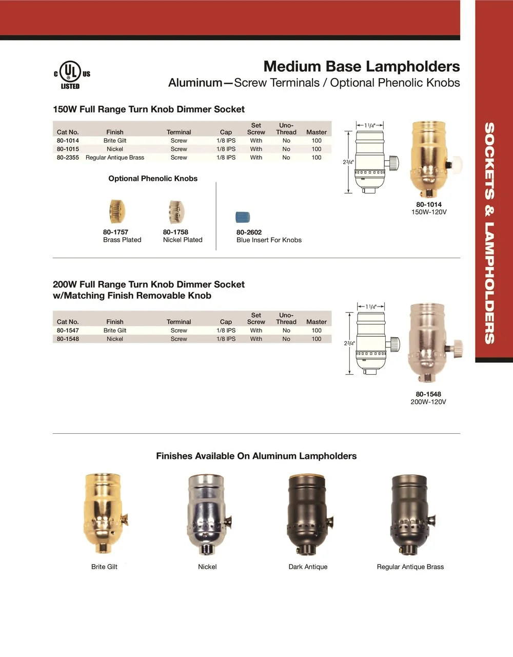 Dimmer Lamp Sockets The Lighting Guy Ontario