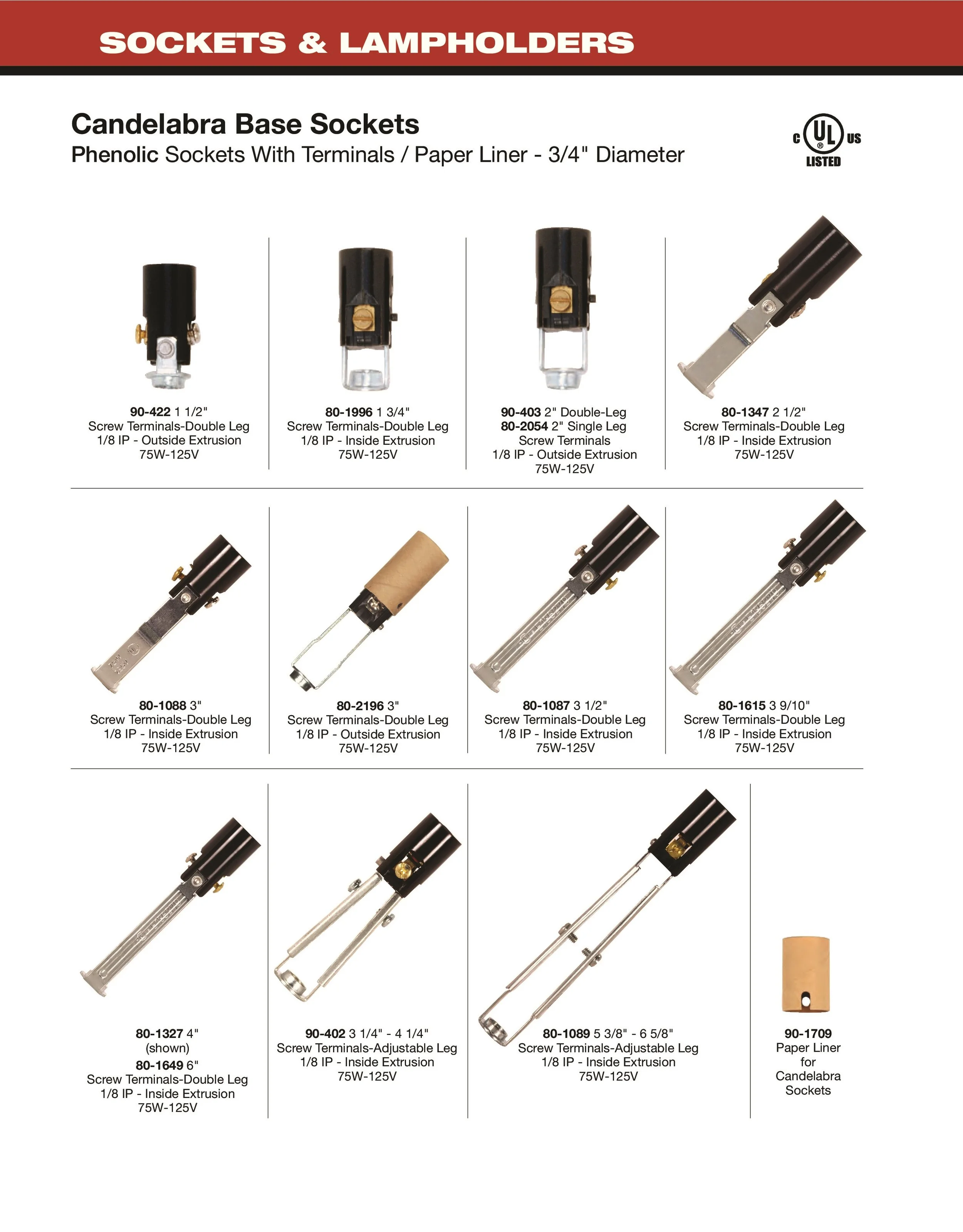 Candelabra Base Sockets - The Lighting Guy Ontario