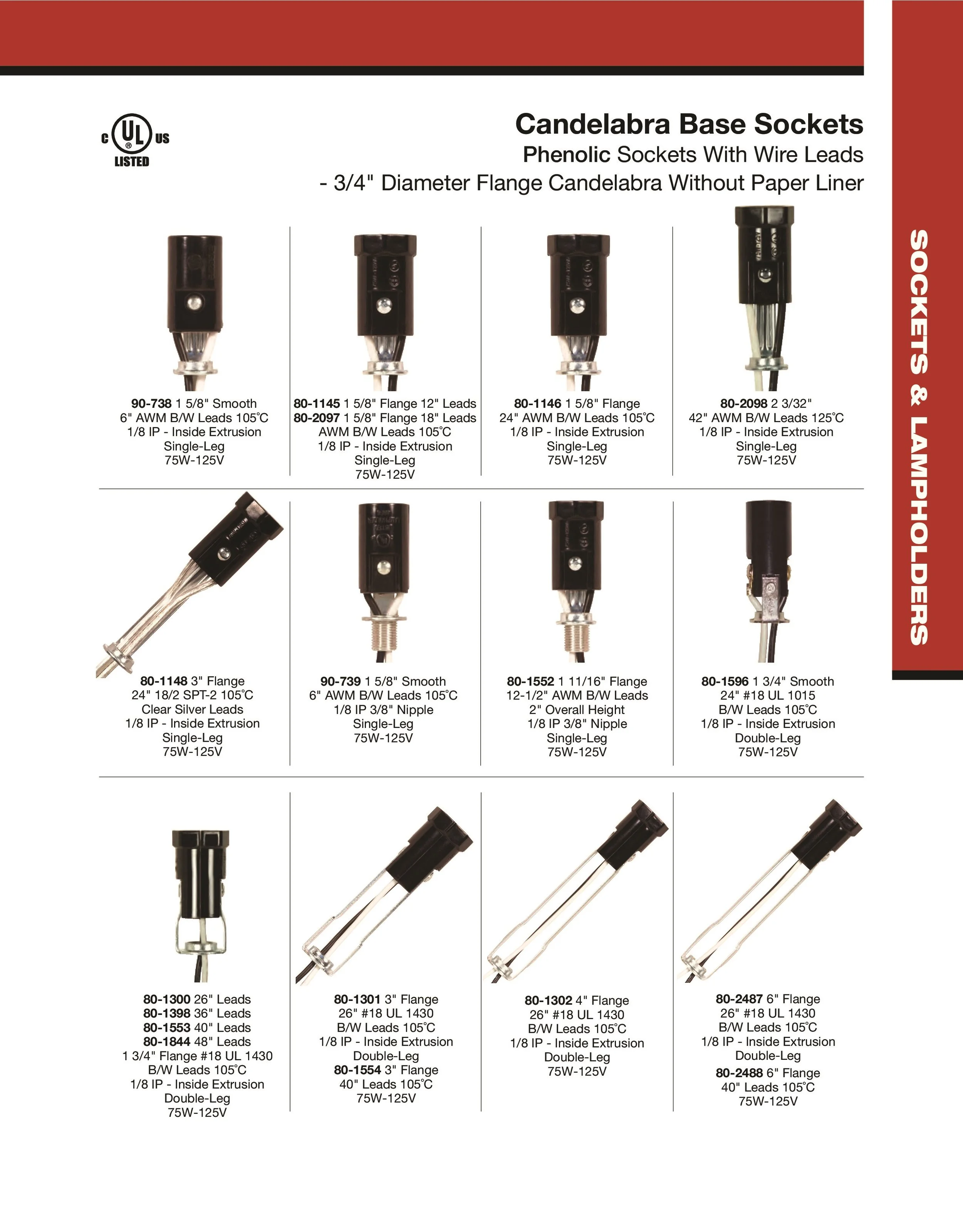 Candelabra Base Sockets The Lighting Guy Ontario