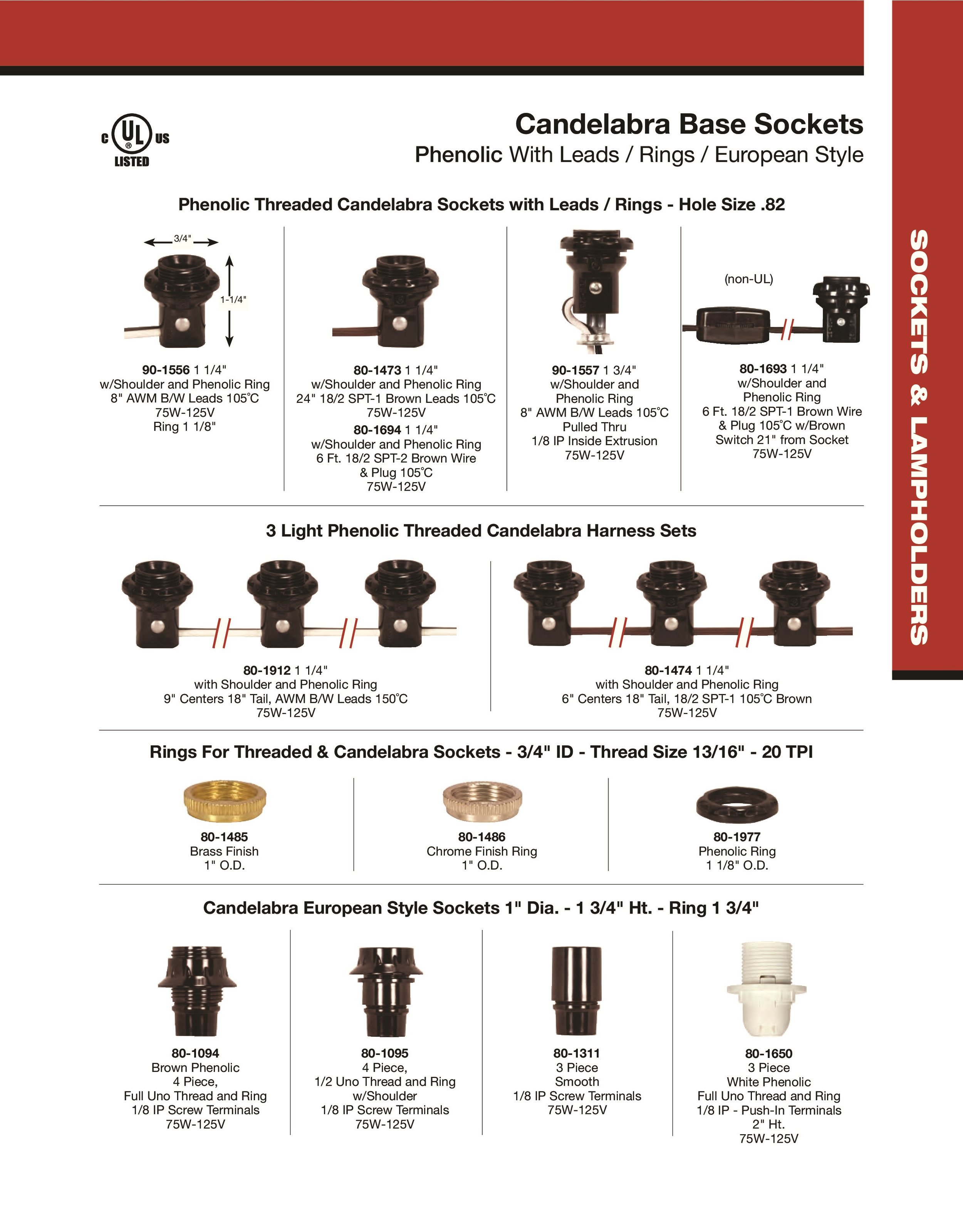 Candelabra Base Sockets The Lighting Guy Ontario