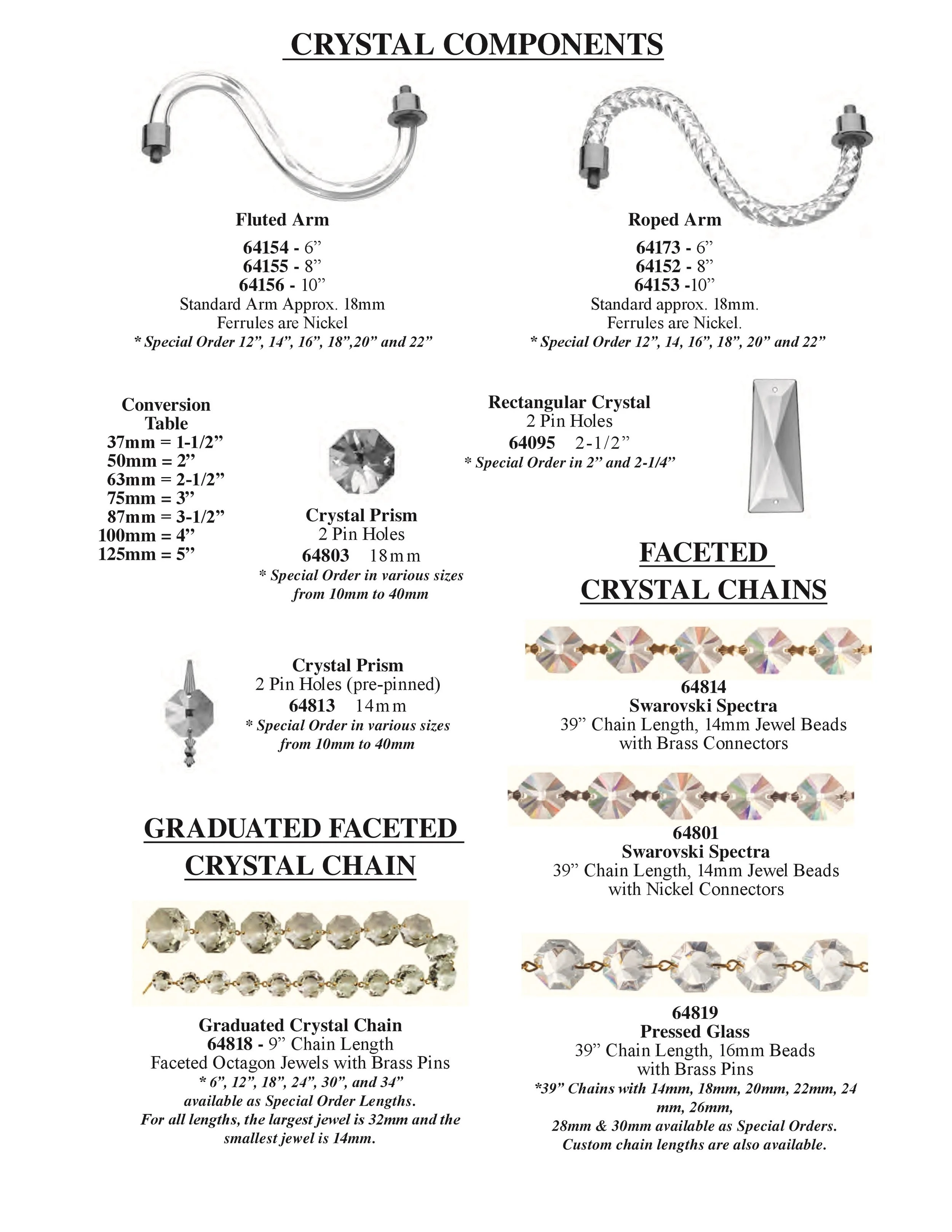 Crystal Part Chandelier Crystal Parts - The Lighting Guy Ontario
