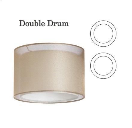 Double Drum Lampshade Organza Material, How To Cover A Drum Lampshade