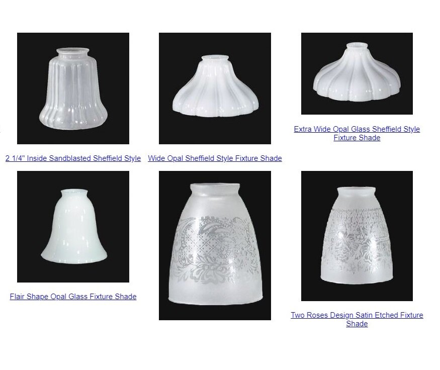 Fixture Glass Shades The Lighting Guy, Frosted Glass Table Lamp Shade Replacements