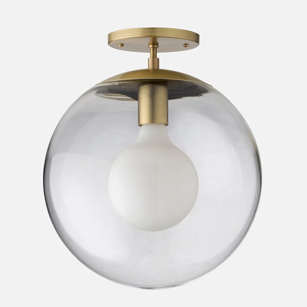 Brushed Brass Ball Ceiling Light