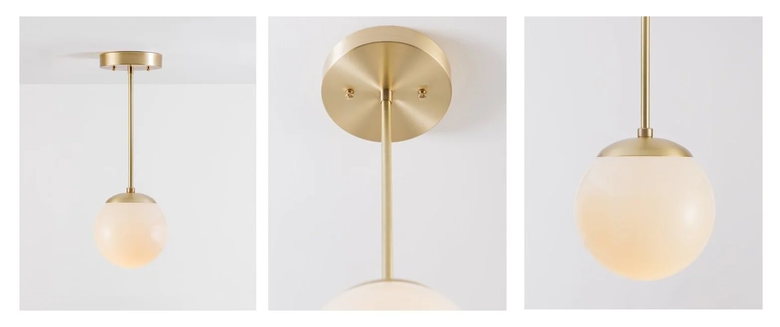 Brushed Brass Ball Ceiling Light