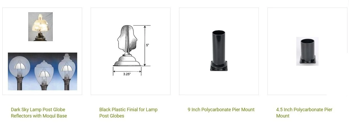 Light Post Components LAMP POST ACCESSORIES - The Lighting Guy Ontario