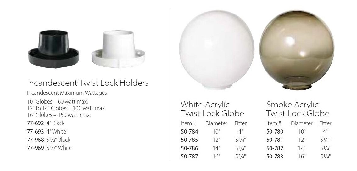 10 Inch Acrylic Lamp Post Globes The, Lamp Post Globes 10 Inch
