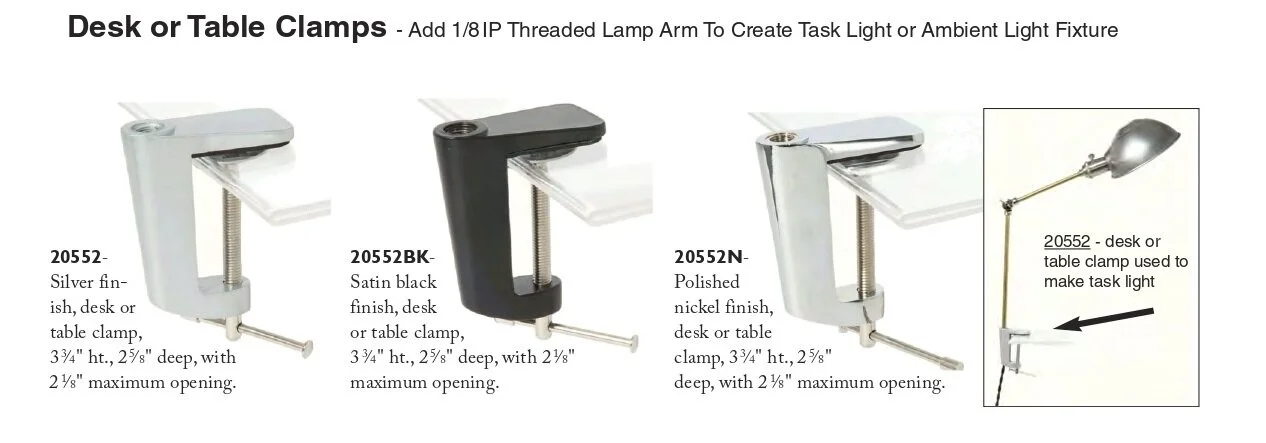Desk And Lamp Clamps