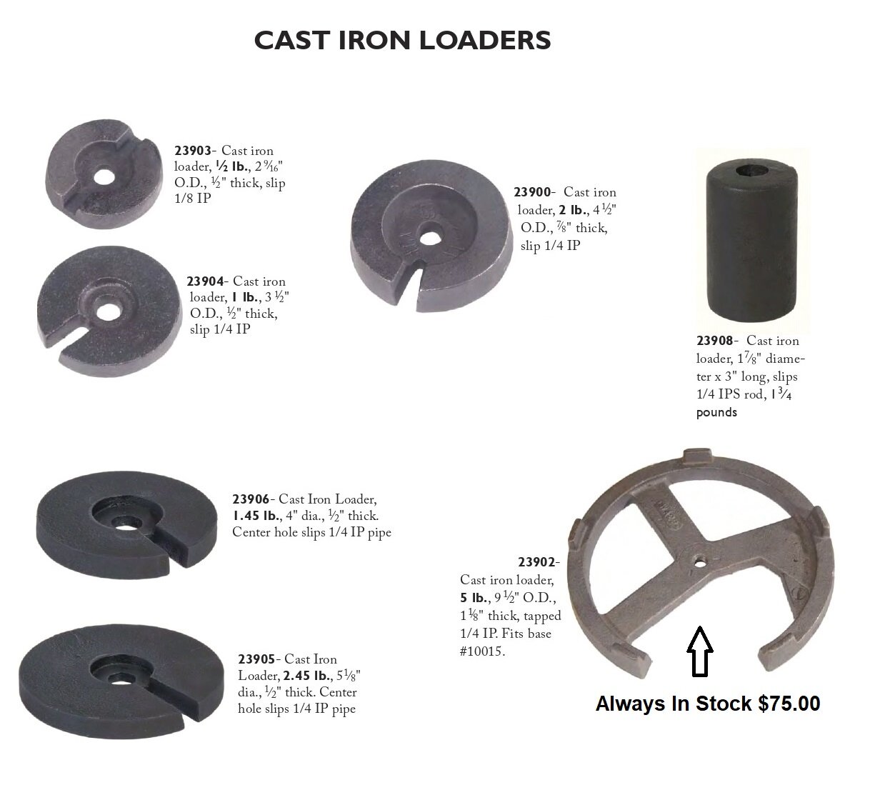 Lamp Weights & Iron Loaders The Lighting Guy Ontario