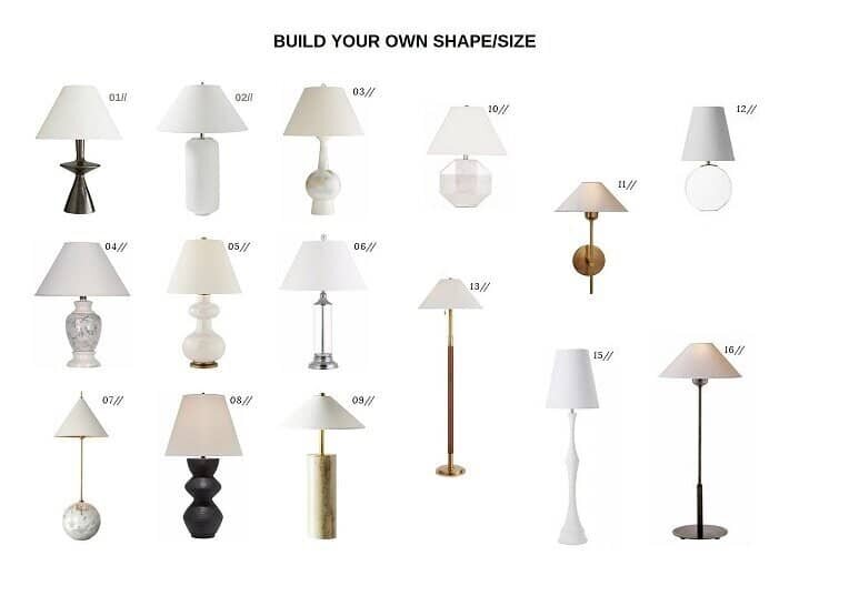 Lamp Shades Canada The Lighting Guy, What Are The Parts Of A Lampshade Called