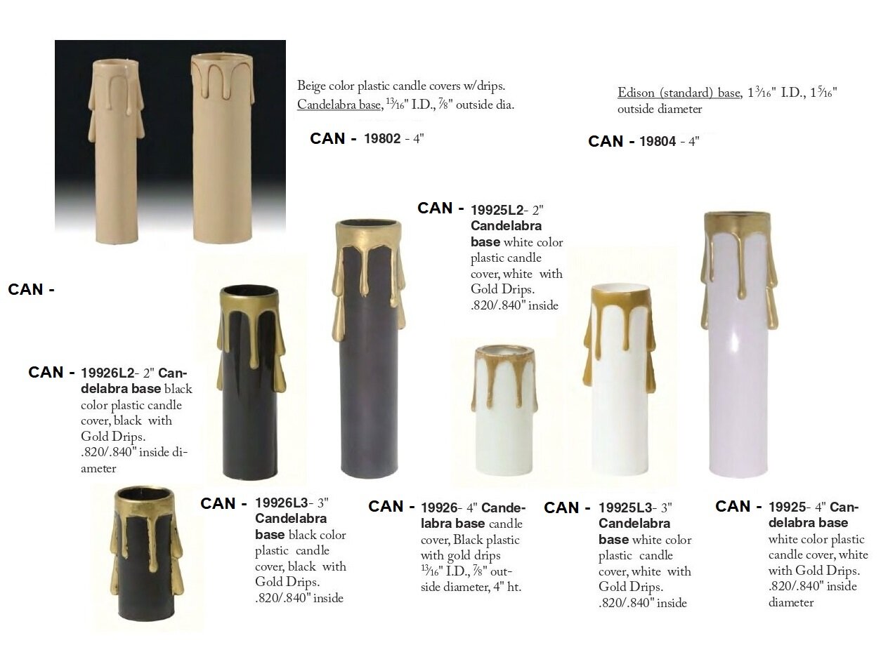 BRASS CANDLE TUBES FOR CHANDELIERS 