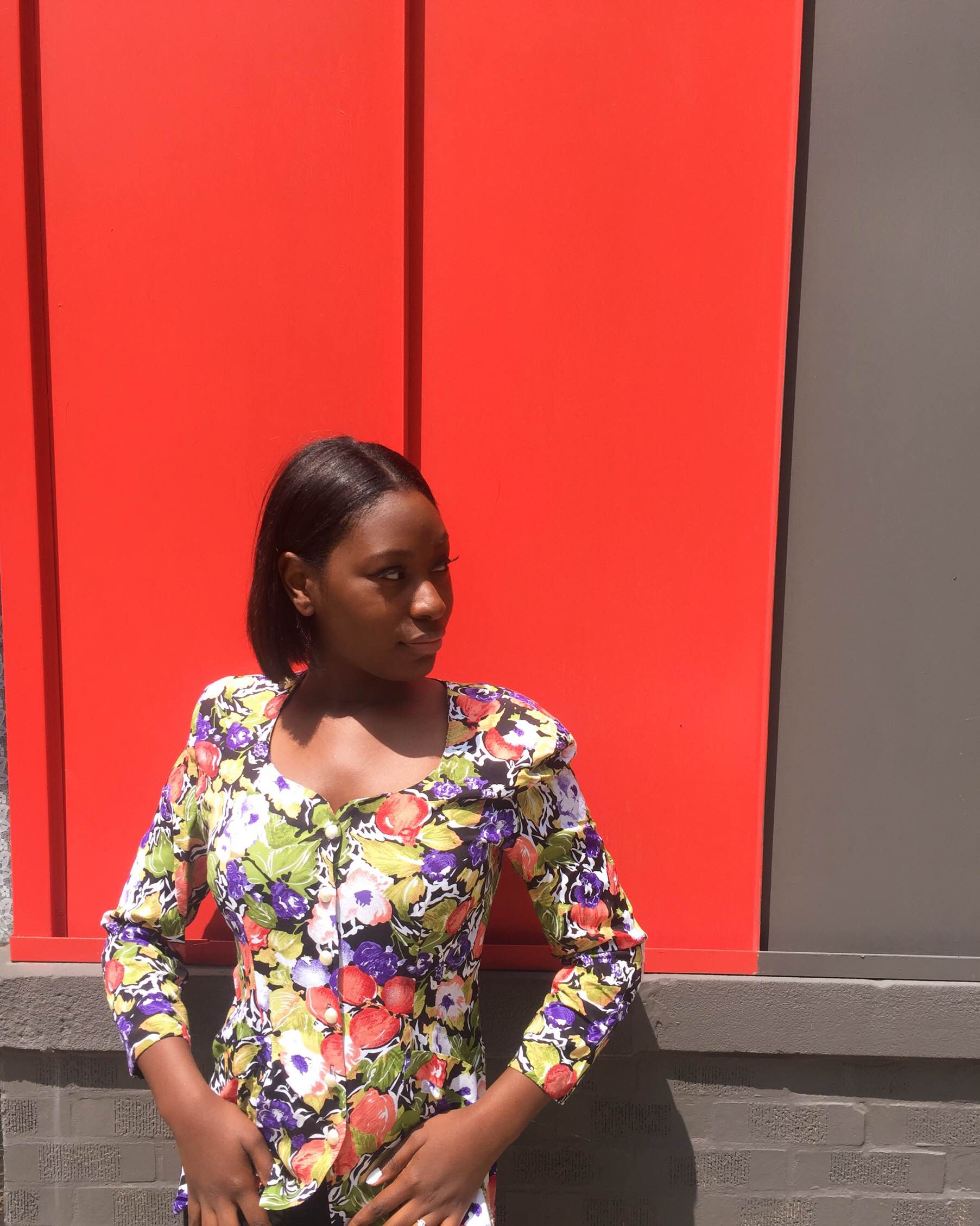 80s Floral Blouse, Pearled Shoebox Vintage, $30
