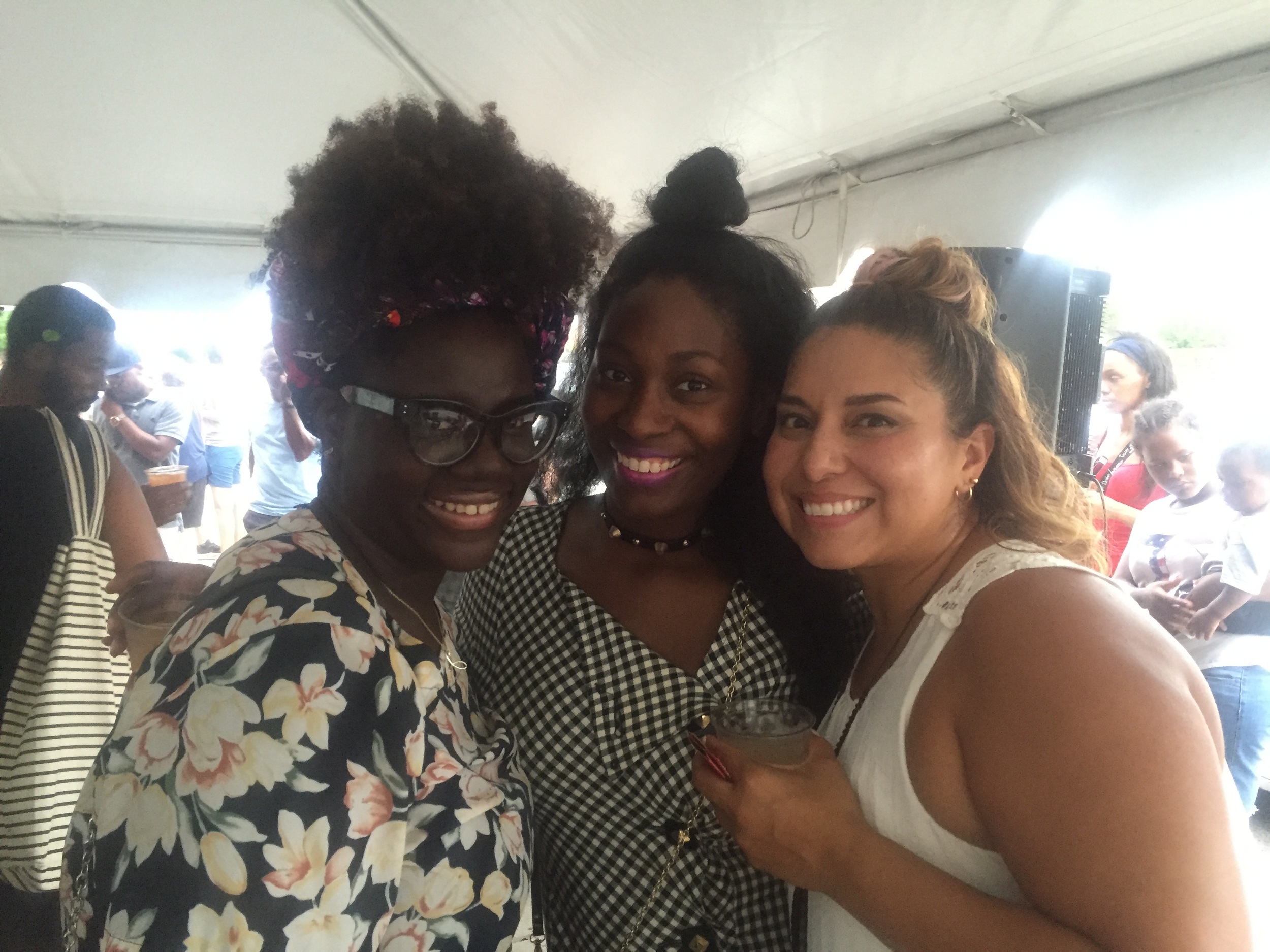 Vintage lovers united celebrating Mama's Coos! Joy, our loving customer (left), me (middle and Lana, owner of Mamas Coos (right)