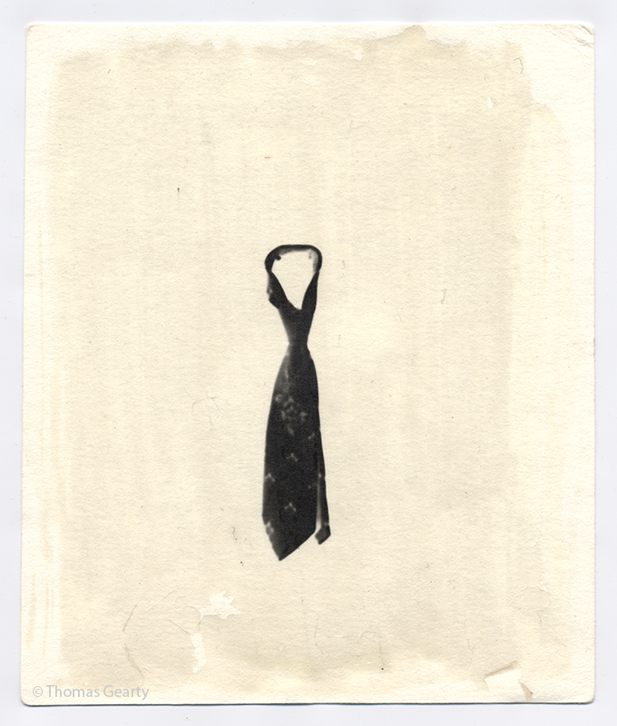  Necktie, from the series Iconotypes   Unique liquid-emulsion print on watercolor paper  