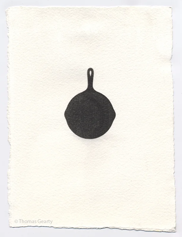 Cast-iron frying pan, from the series Iconotypes Unique liquid-emulsion print on watercolor paper