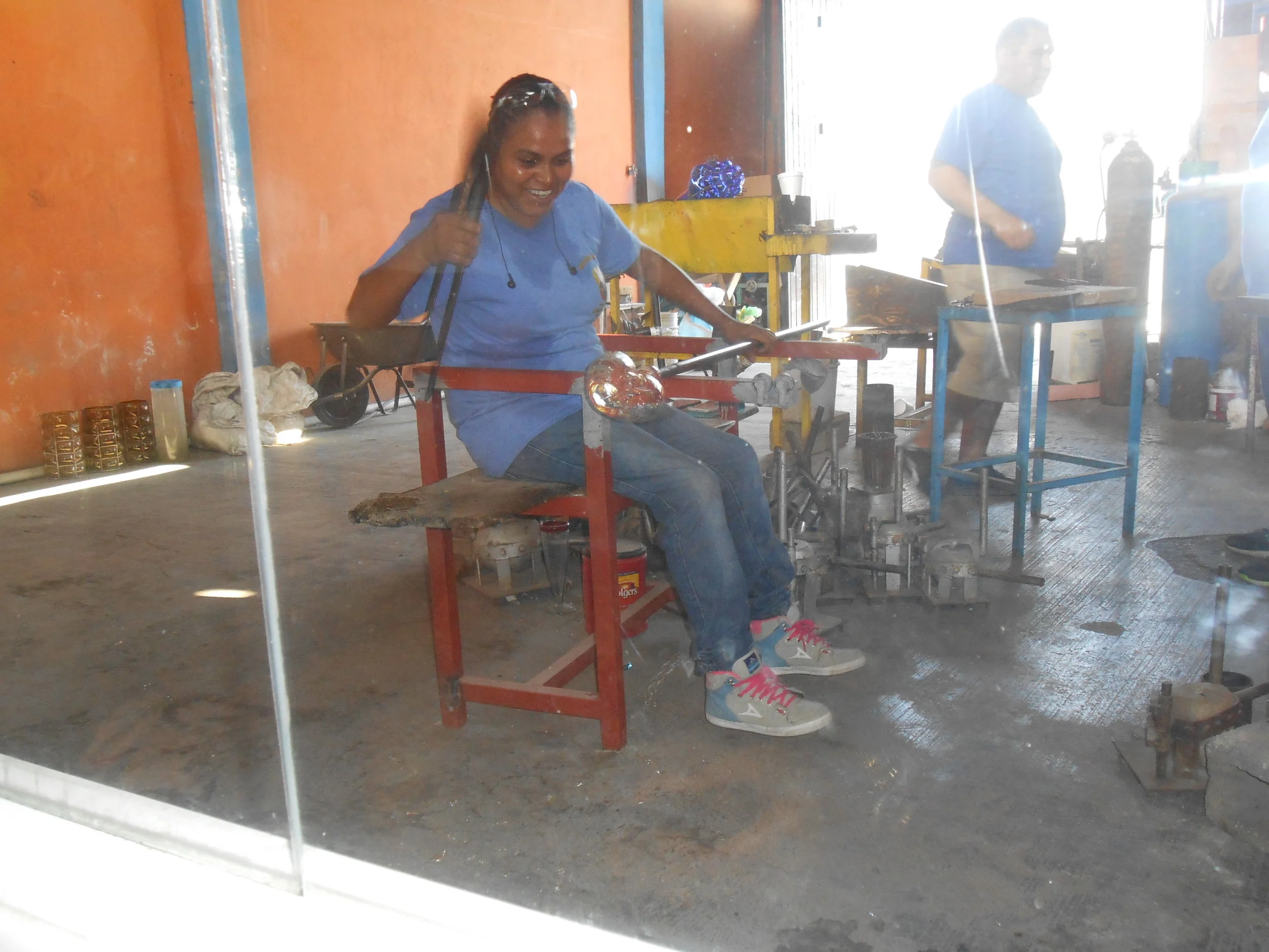 We went to a Glass Blowing Factory and saw how they hand make glass fixtures, Figures, and house hold products. So much much work and creativity goes in to each piece of glass, and it was interesting to see!!