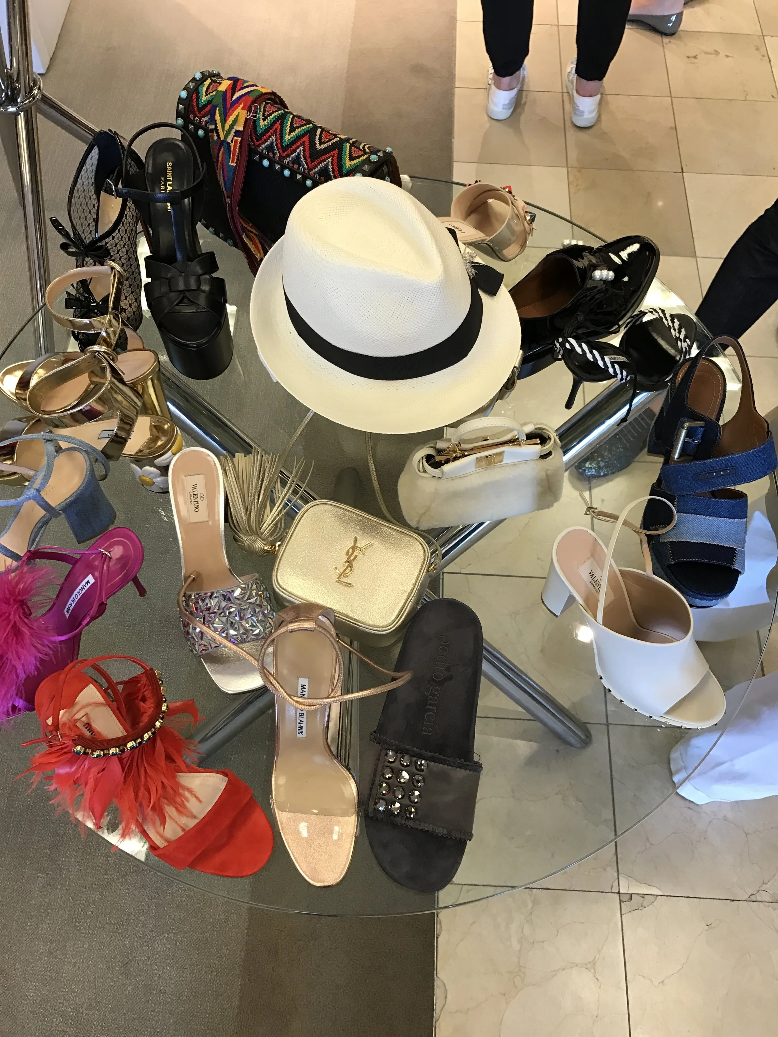 Shoes!!!! The chunky heel is back!!! I personally love stacked heels even though I am 6 ft or taller while wearing them. A chunky heel is fun and more comfortable than some other heels in my opinion.