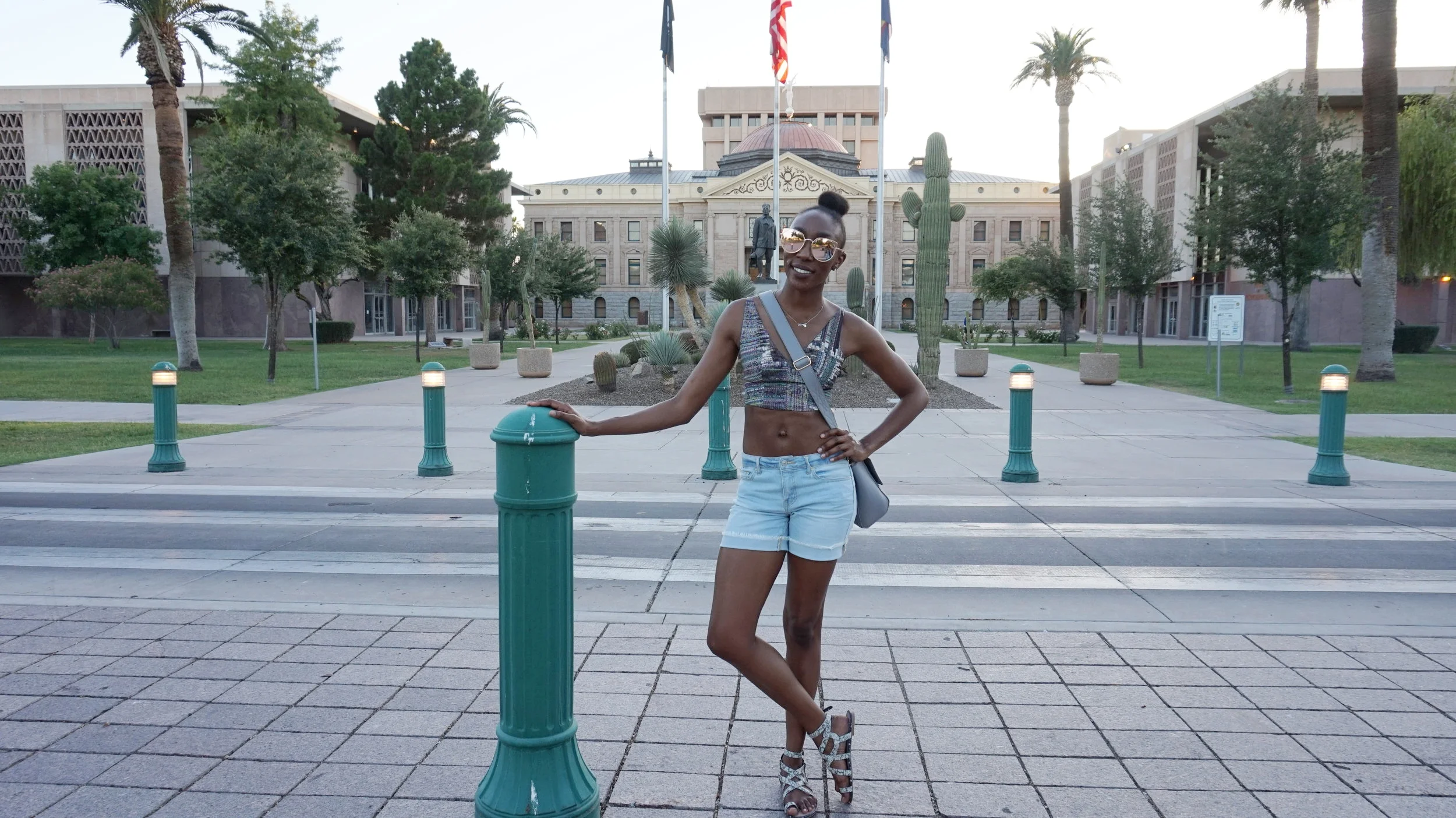 My look of the day:Crop top: H&MShorts: Forever 21Sandals: CabiBag: Rampage (Bought it from Ross)