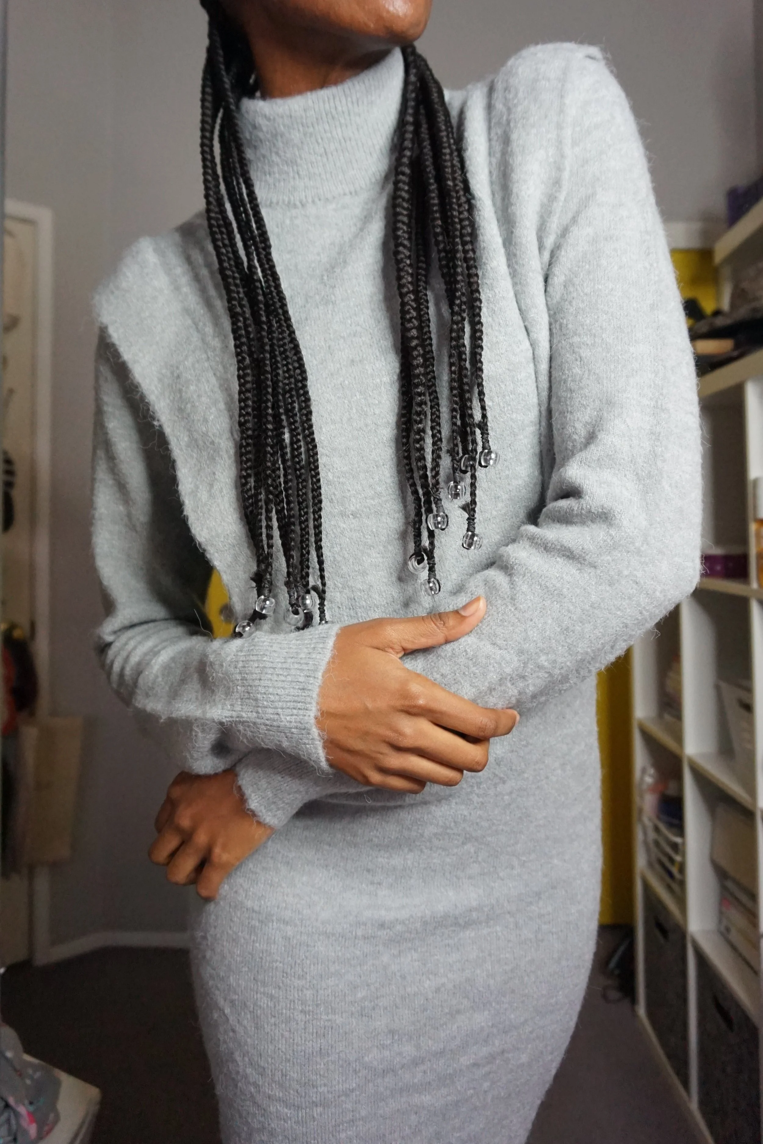How to Style: Grey Sweater Dress (Fall / Winter Fashion)