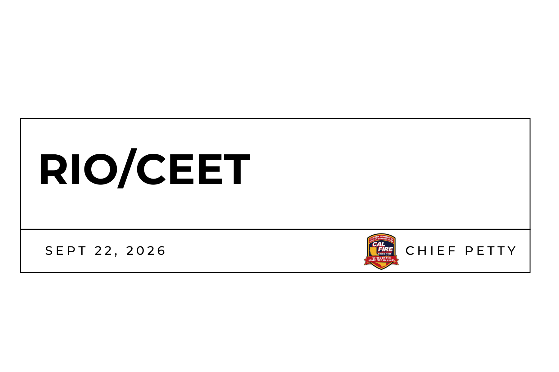 Regional Instructor Orientation (RIO) &amp; Certification Examination Evaluator Training (CEET)  
