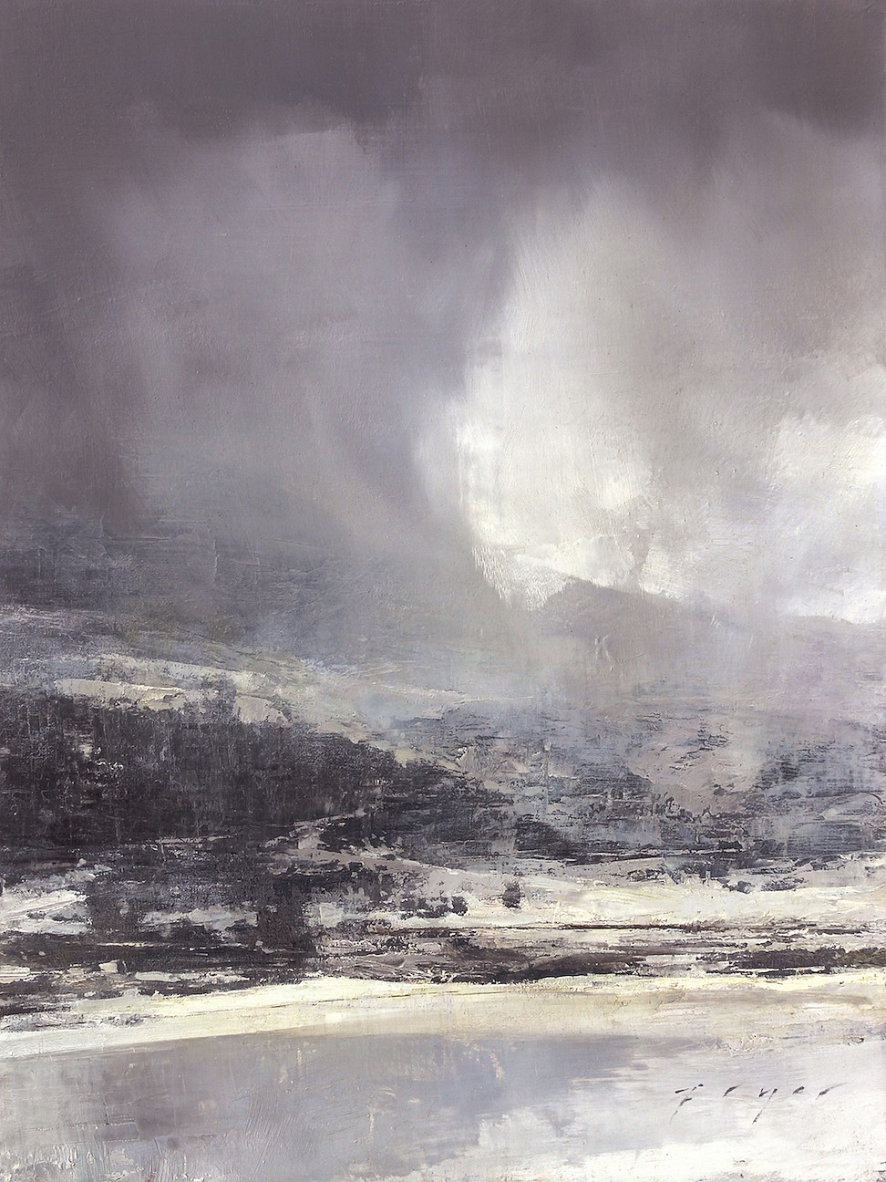 Douglas Fryer, Mountain Storm , oil, 12 x 9 in.