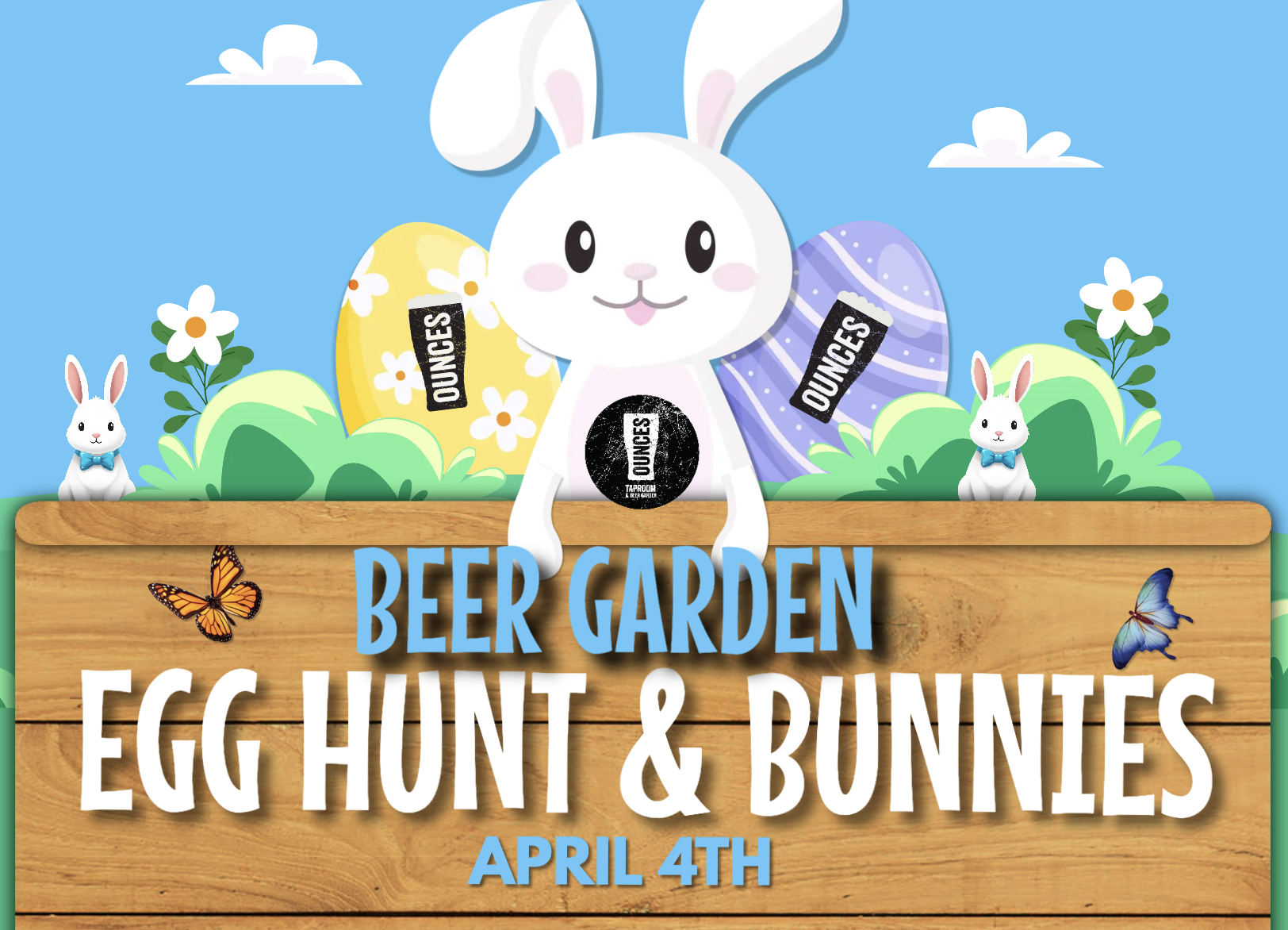 Beer Garden Easter Egg Hunt &amp; Bunnies!
