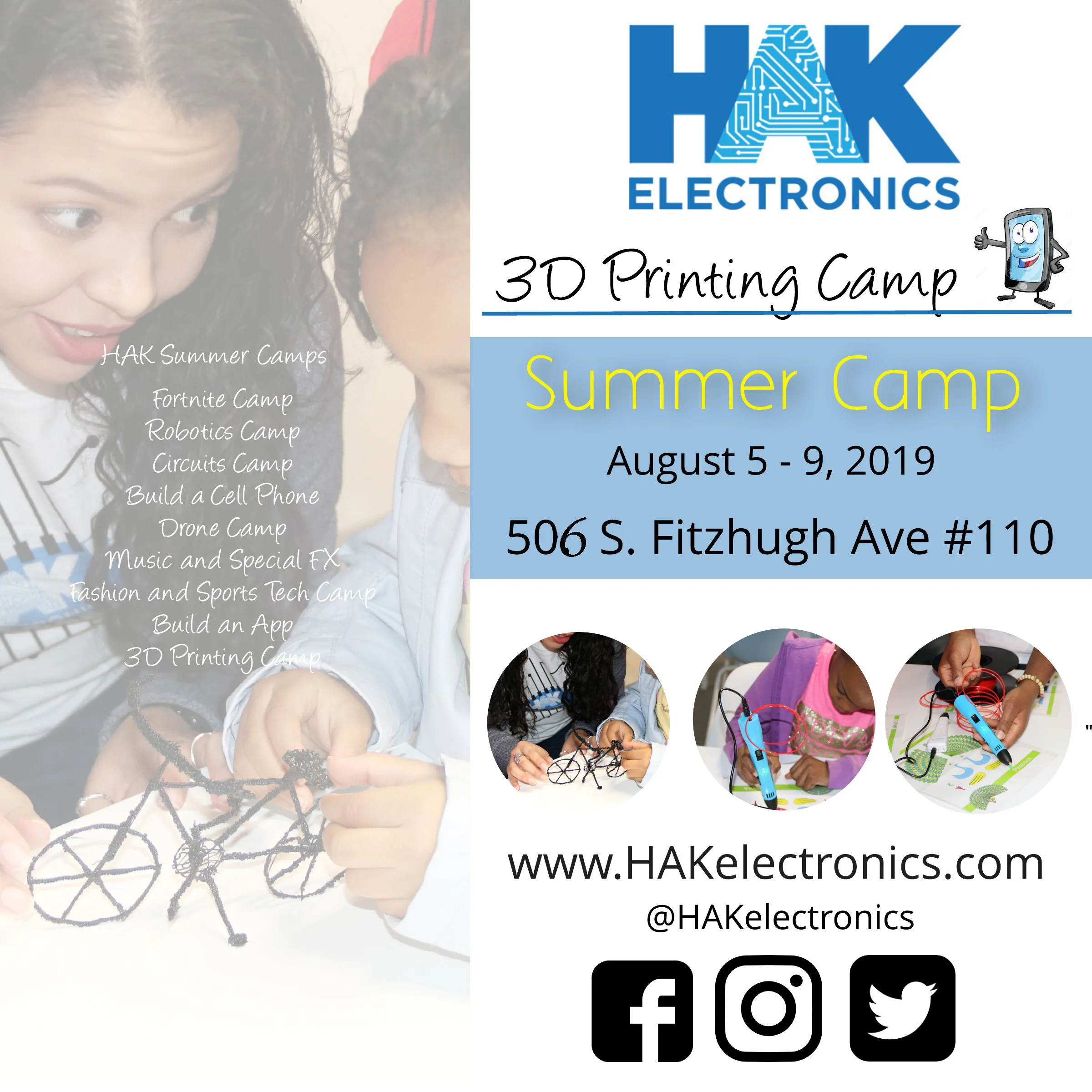 3D Printing Camp - August 5th - 9th