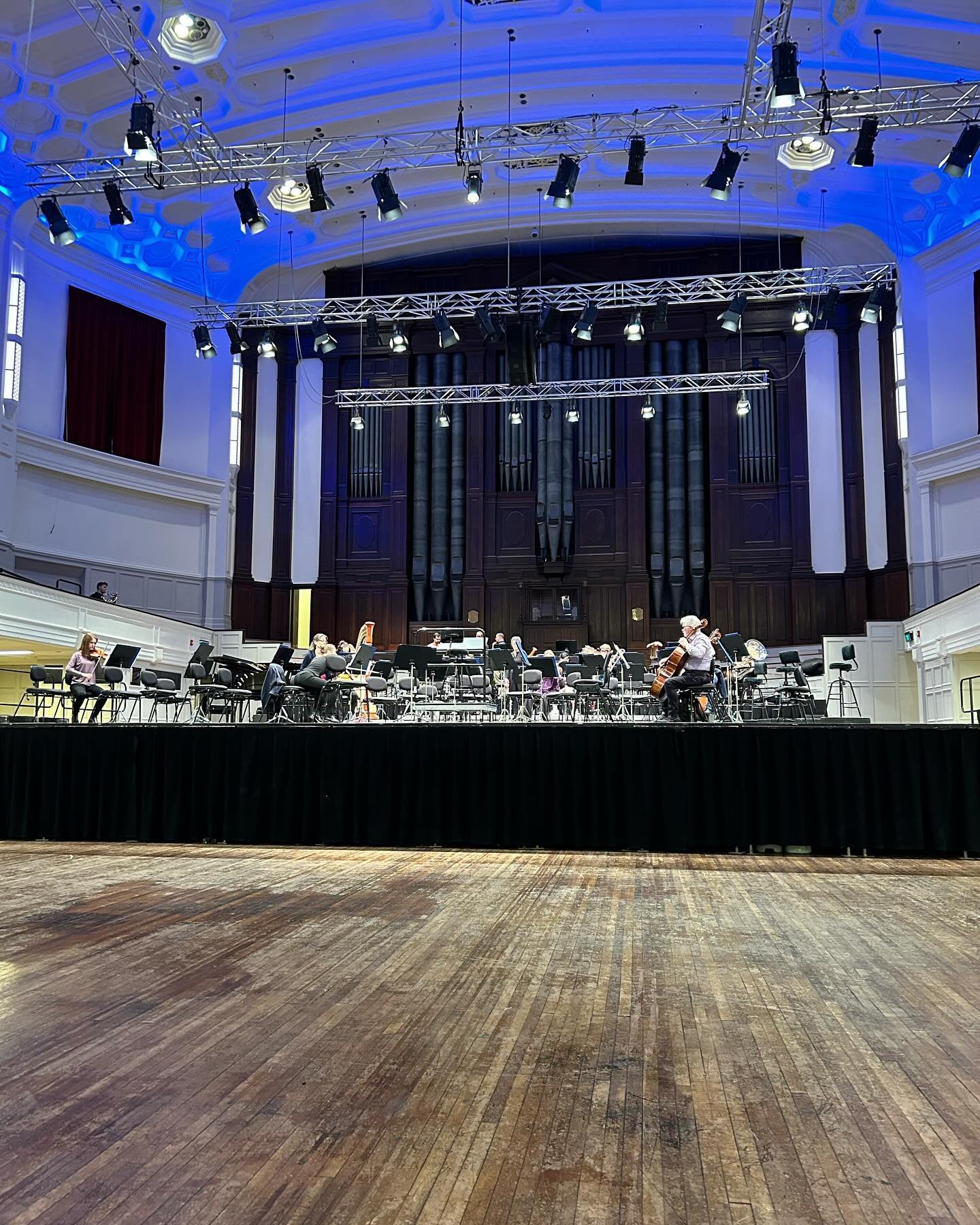 View from the front row in the epic Dunedin Town Hall for last 😿Firebird. @NZSO  sound even more amazing than usual!