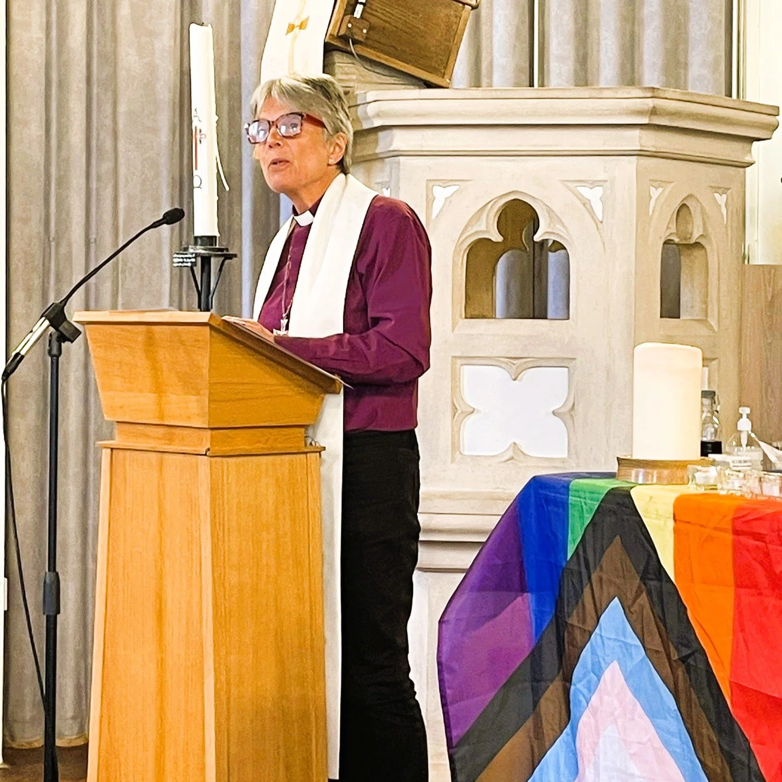  Bishop Cherry preaching at Open Table East Cardiff on Sunday 1st June 2025. Cherry Vann is the first lesbian bishop in the Church in Wales, and in a civil partnership. As Archdeacon of Rochdale for 11 years, she celebrated with Open Table communities in Liverpool and Manchester, and supported a community consultation which led to forming the Open Table community in Derby.   WATCH Bishop Cherry’s intro video  [2.5 mins]   Watch the recording of our Q&A with Cherry, in conversation with OTN Co-Chair Sarah Hobbs here  [58 minutes] 