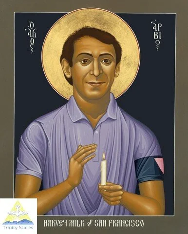  Murdered gay politician Harvey Milk - icon by Brother Robert Lentz OFM 