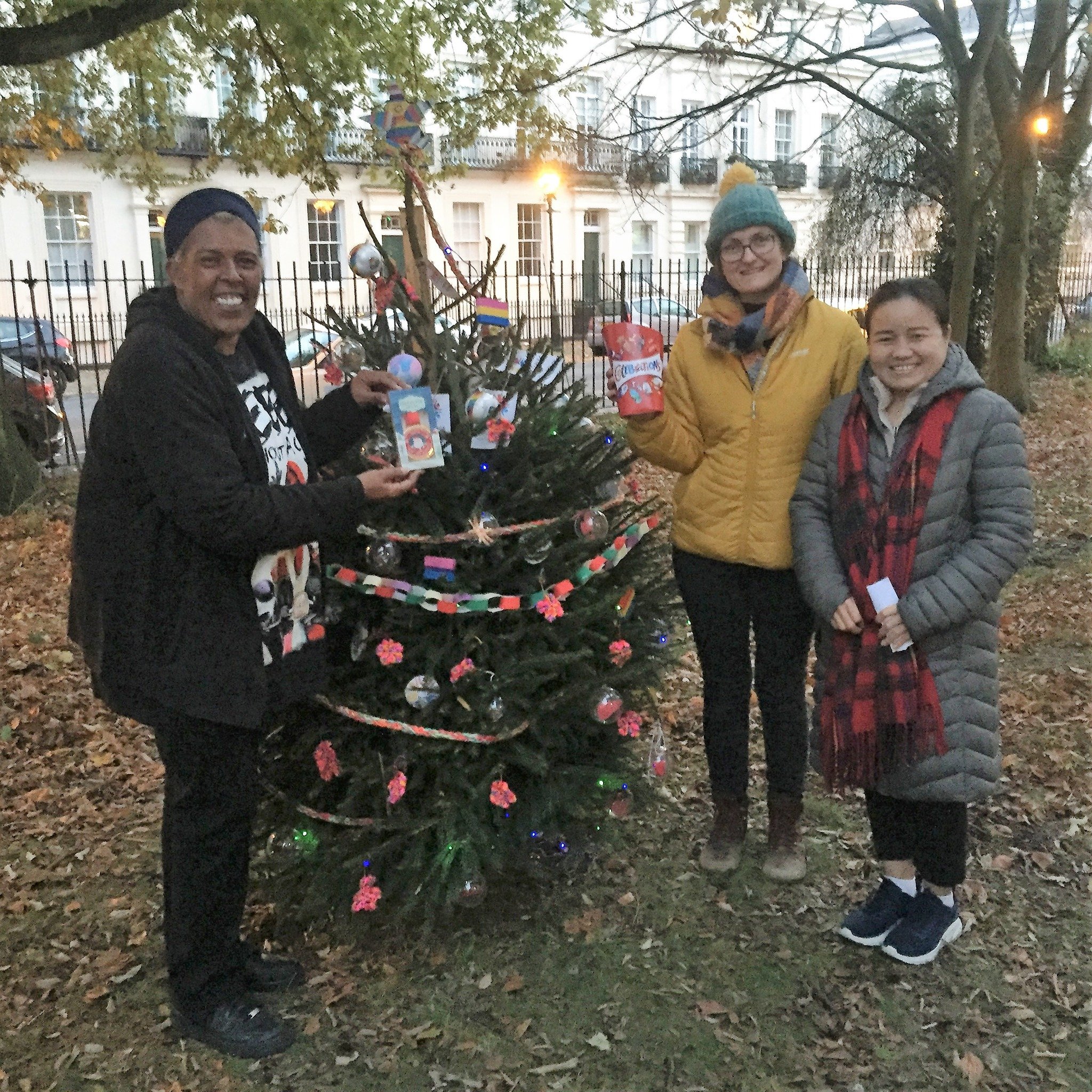  For Advent the church which hosts our first Open Table community in Liverpool hosted an outdoor Christmas tree festival. At Sunday's launch the Open Table ‘Camp As Christmas’ tree won the prize for the best tree! Community members Sue, Mary and Eh D