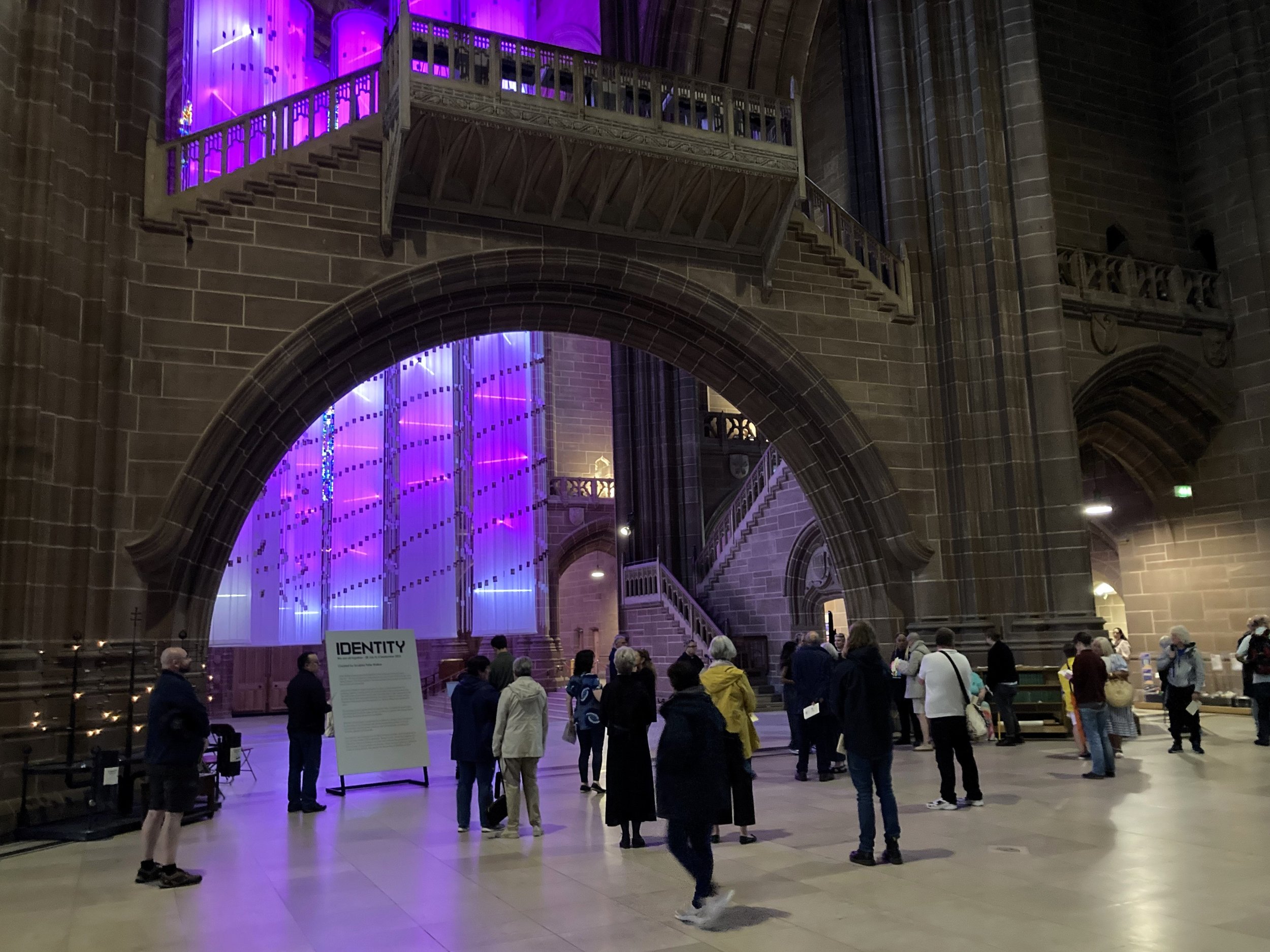  IDENTITY by Peter Walker - Installation in Liverpool Cathedral. PHOTO: Canon Nick Basson. 