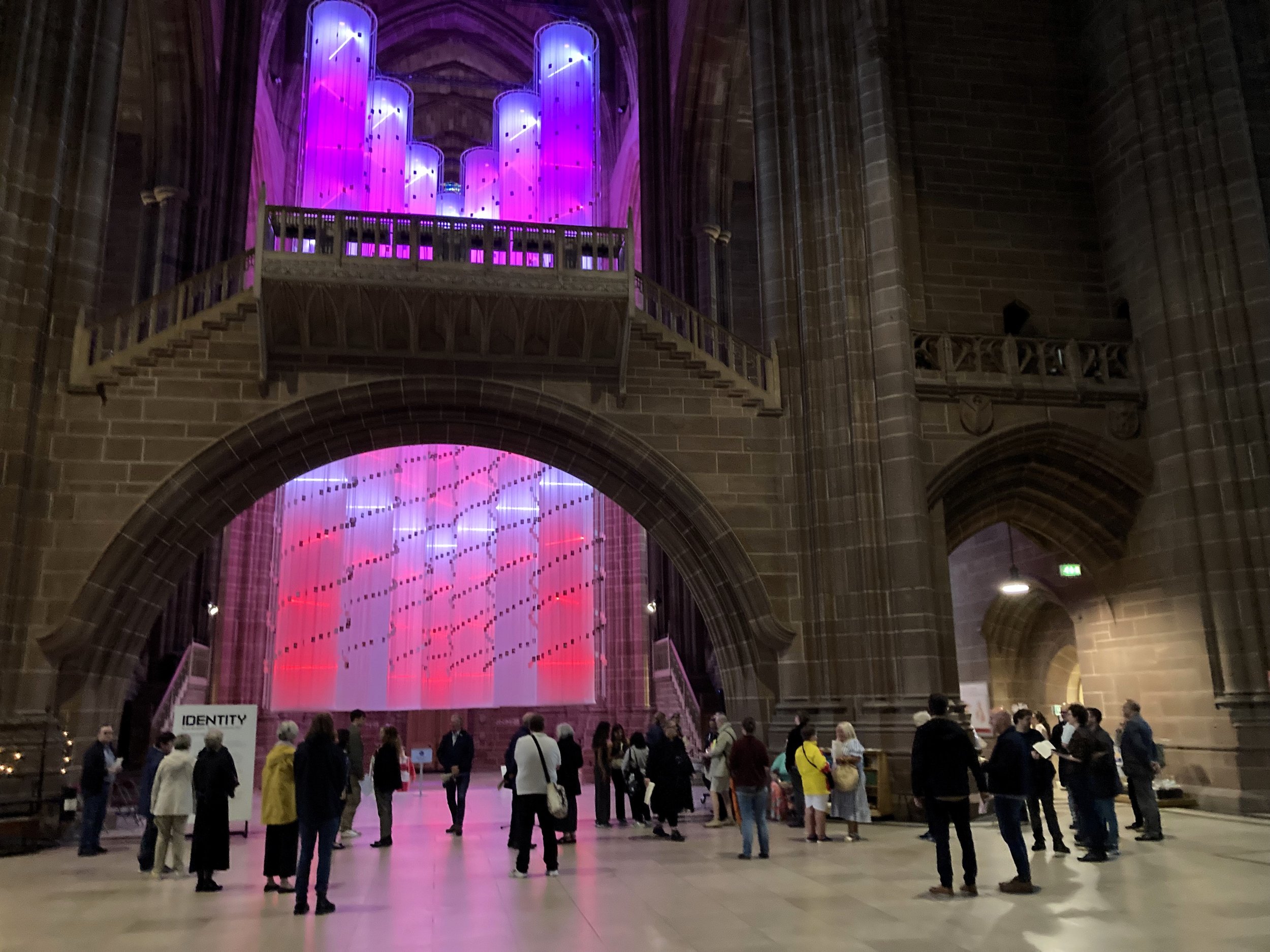  IDENTITY by Peter Walker - Installation in Liverpool Cathedral. PHOTO: Canon Nick Basson. 