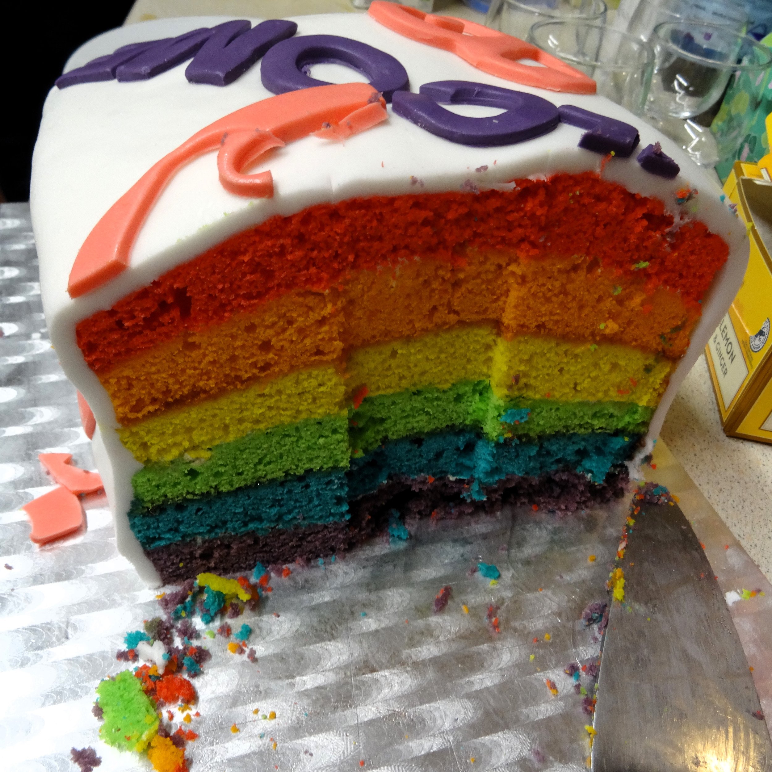  Scarlett from Open Table Liverpool made this amazing rainbow cake to mark Bishop John’s visit and her tenth anniversary of coming to Open Table Liverpool, an amazing milestone to celebrate. 