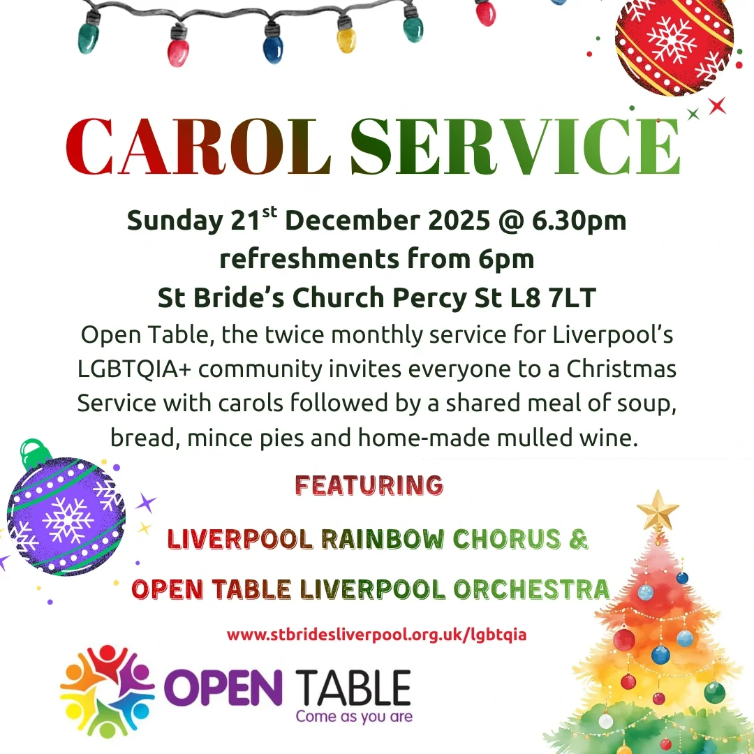 Open Table carol service with Liverpool Rainbow Chorus