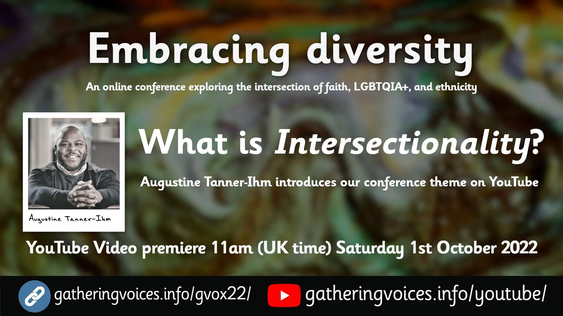  OTN trustee Augustine Tanner-Ihm share a short video to introduce the theme of an online  conference: Embracing diversity – exploring the intersection of faith, LGBTQIA+ & ethnicity.  READ MORE . 