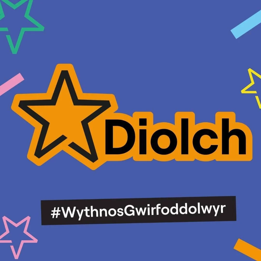  Volunteers’ Week graphic in Welsh 