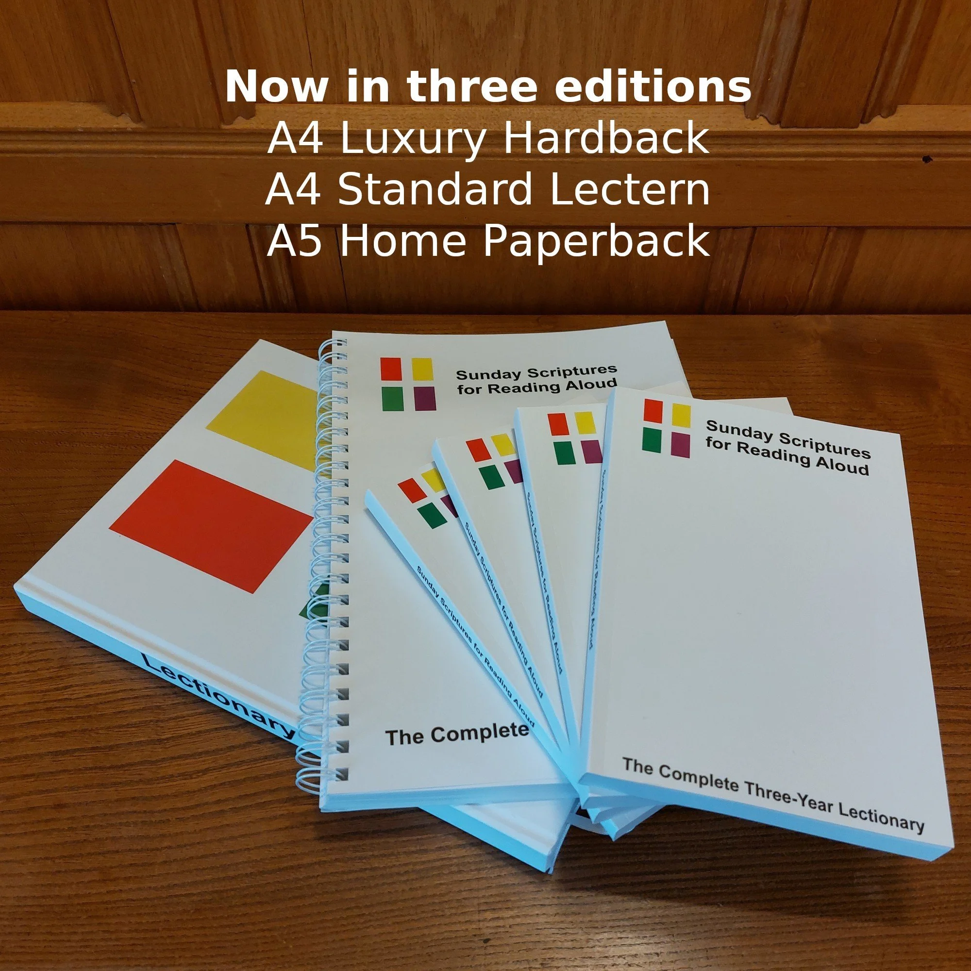 The three print editions of  Sunday Scriptures for Reading Aloud.  