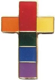  The rainbow cross presented to Bishop Paul by the Open Table Liverpool community 