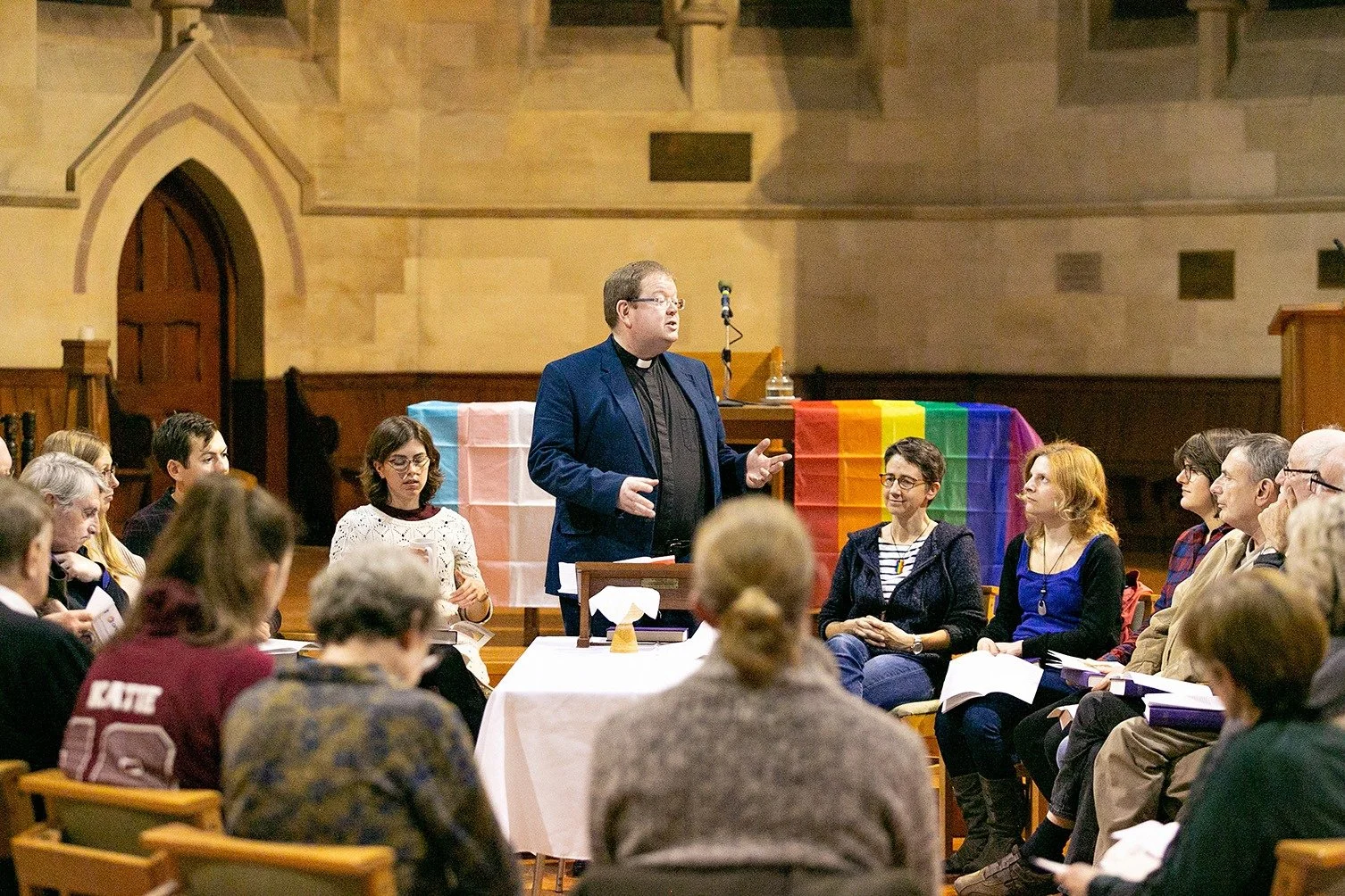  Revd Dr John Bradbury speaks to the Open Table community in Cambridge in 2019. A minister of the church where Open Table Cambridge began, he became the General Secretary of the URC later that year. In 2020, John became a Patron of the Open Table Network. 