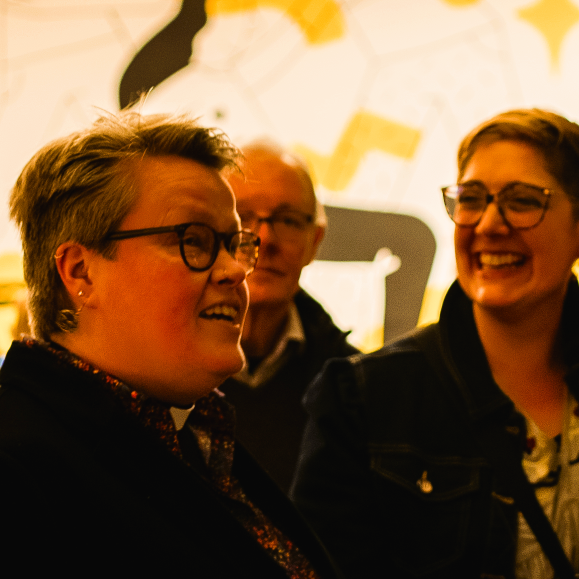  Revd Rose Hill (left) at the film premiere. PHOTO: El Bergonzini. 