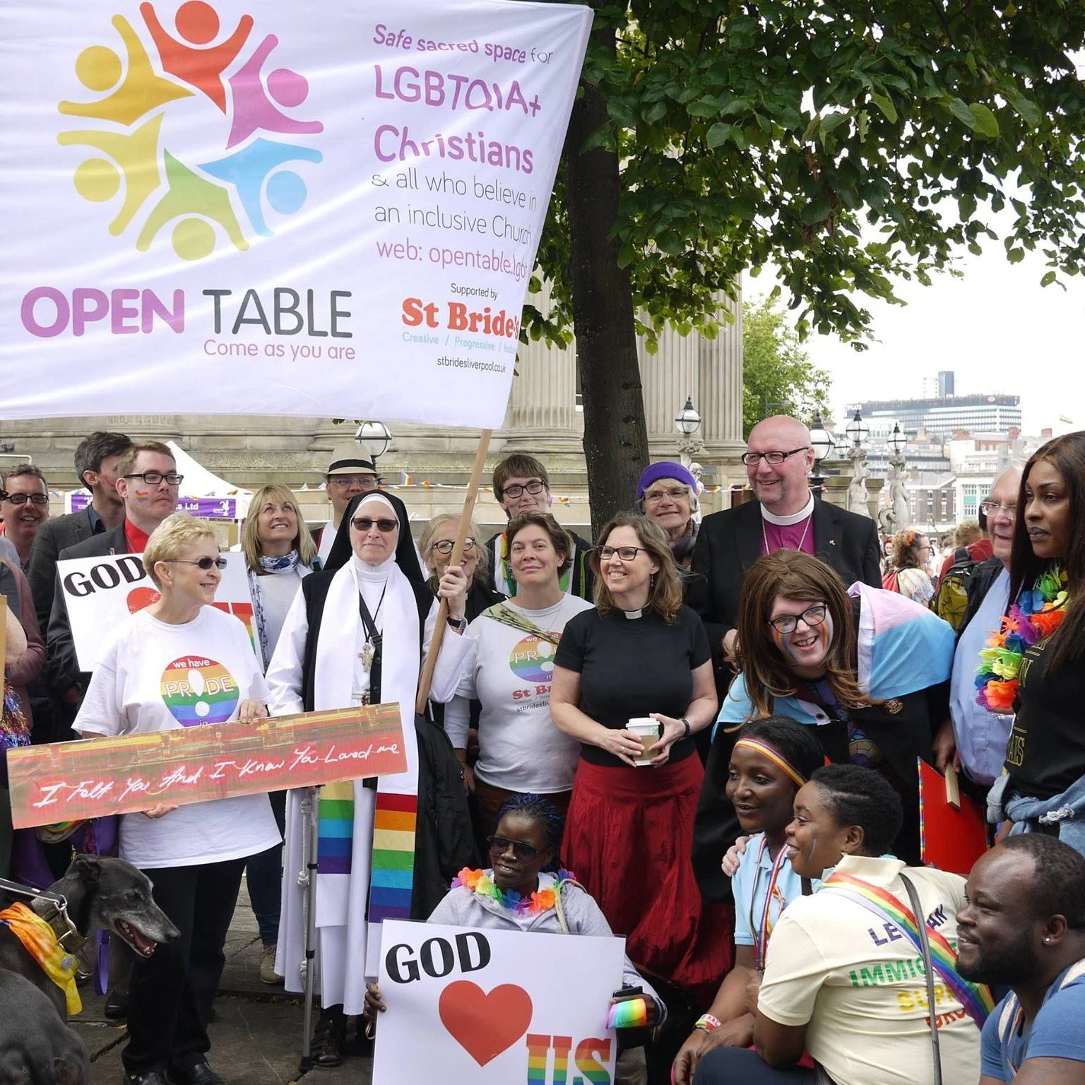  The Open Table and St Bride’s Liverpool group marching at Liverpool Pride in 2017 inspired Moon to 'come as you are' -  READ MORE .  Moon also wrote about their first experience of the Greenbelt festival in 2022 -  READ MORE . 