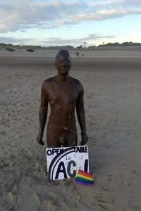  Jen retreated to Another Place on Crosby beach to reflect on her Pride experience. 