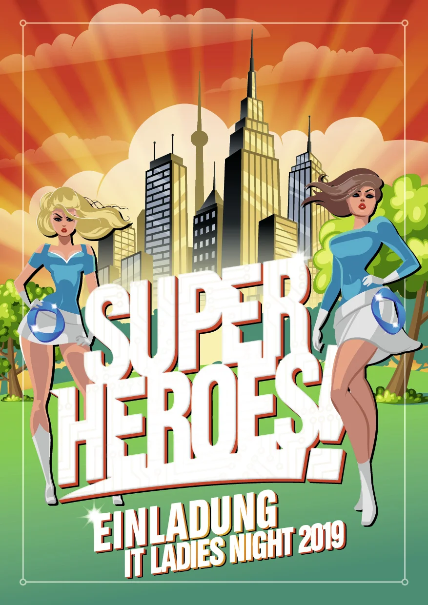 IT Ladies Superhero Poster
