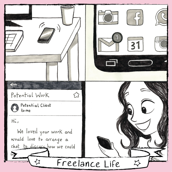 Inktober Day 6 - First Website Enquiry