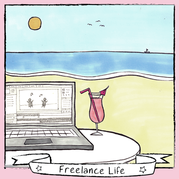 Inktober Day 14 - Working Holidays