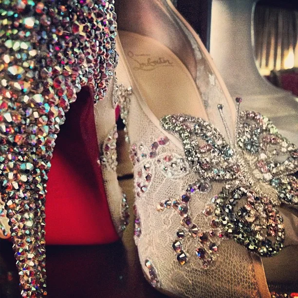 Rode zolen, glitters, & vlinders. Ik wil. #cinderella #louboutin (Taken with Instagram at Warwick Barsey Hotel)