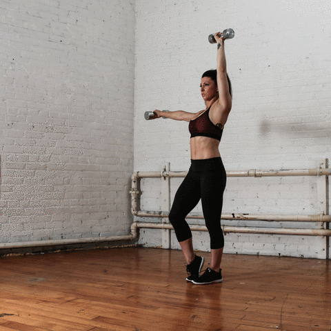 Reverse Lunge + One-Arm Arnold Press